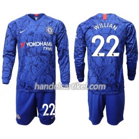 Chelsea Willian 22 Kinder Heim Trikotsatz 2019/20 Langarm (+ Kurze Hosen)